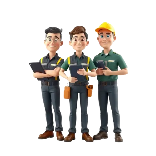 Avatar of three technicians